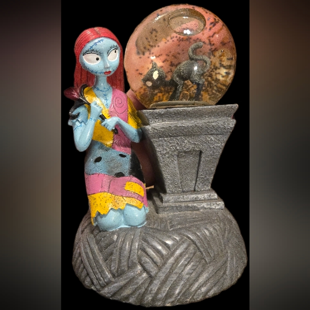 Disney Blue and Pink Sculpture with Snow Globe